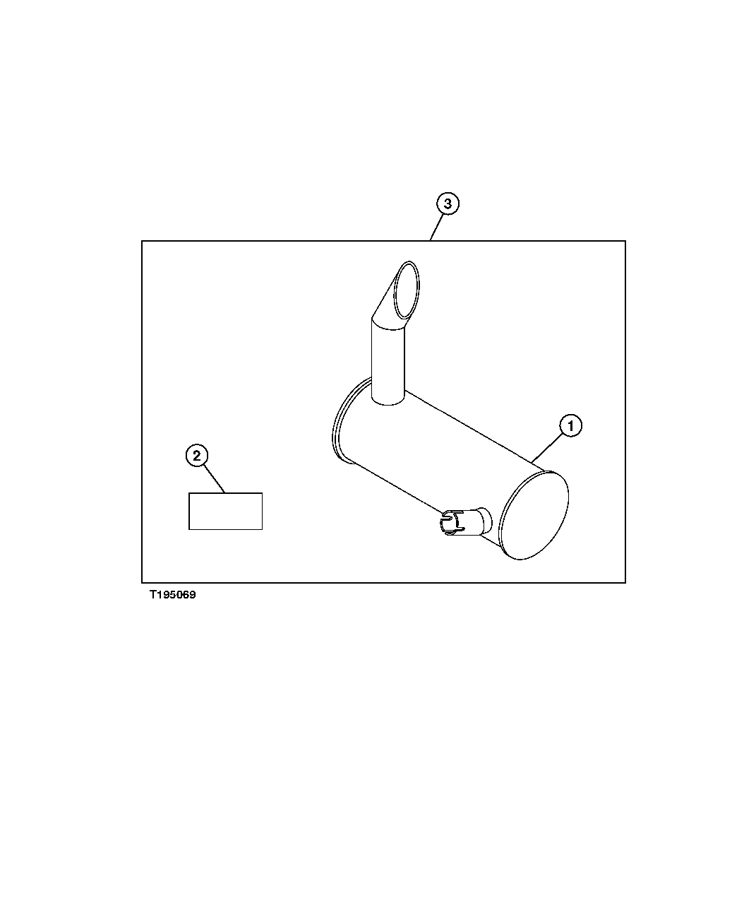 Схема запчастей John Deere 30CLC - 179 - SPARK ARRESTOR MUFFLER 0530 EXTERNAL EXHAUST SYSTEMS