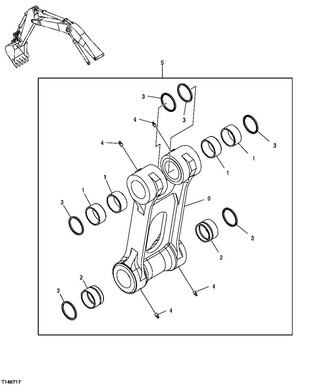 Схема запчастей John Deere 30CLC - 316 - LINK ASSEMBLY 3340 EXCAVATOR FRAMES