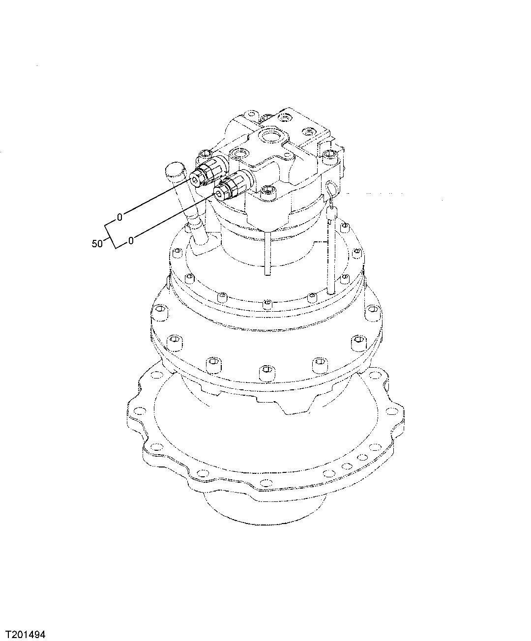 Схема запчастей John Deere 30CLC - 392 - RELIEF VALVE, SUPER LONG FRONT (330CLC) 3363 LINES, HOSES AND FITTINGS