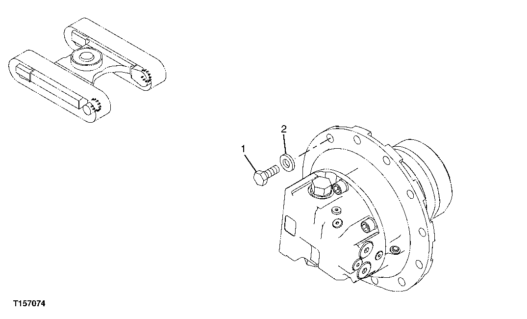 Схема запчастей John Deere 60C LC - 4 - PROPEL GEARBOX MOUNTING 0260 AXLES, DIFFERENTIALS & SUSPENSION SYSTEM