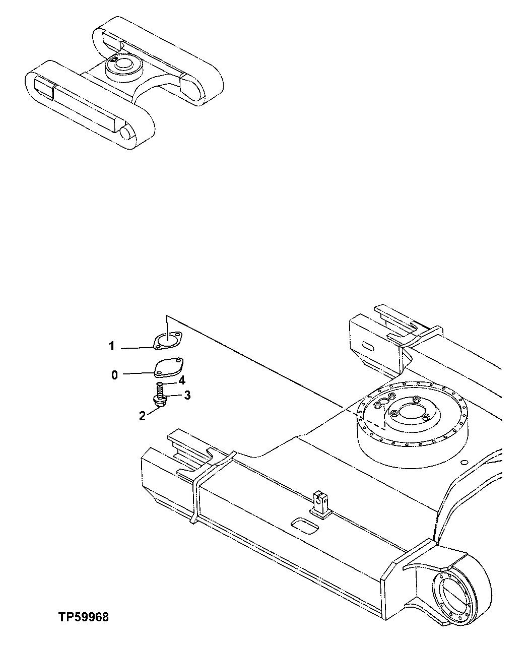 Схема запчастей John Deere 60C LC - 82 - SWING BEARING ACCESS COVER 1740 FRAME INSTALLATION