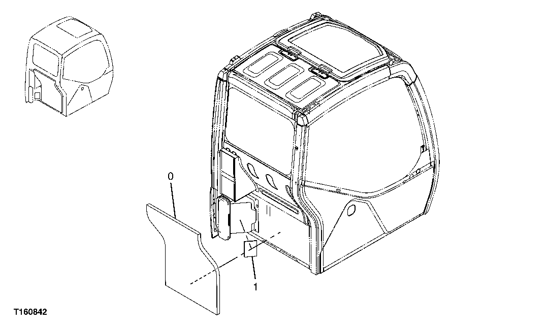 Схема запчастей John Deere 60C LC - 98 - CAB ISOLATORS 1810 OPERATOR ENCLOSURE