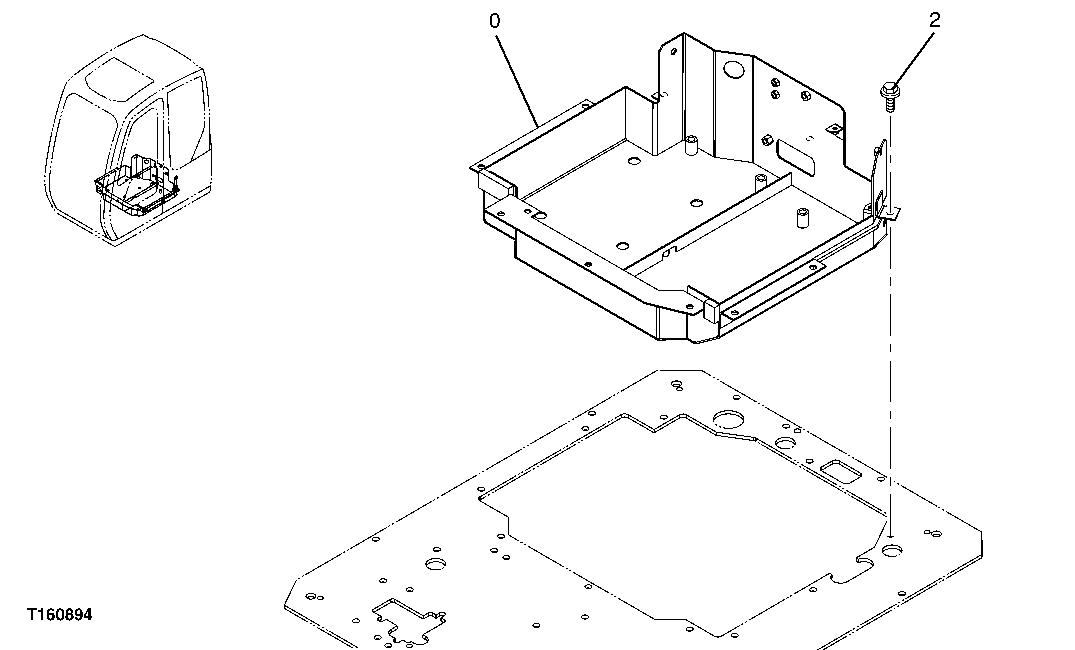 Схема запчастей John Deere 60C LC - 100 - FLOOR PARTS 1810 OPERATOR ENCLOSURE