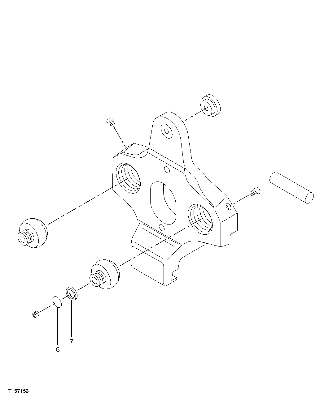 Схема запчастей John Deere 60C LC - 180 - MAIN HYDRAULIC PUMP HANGER COMPONENTS (PUMPS 1 AND 2) 3361 HYDRAULIC PUMP