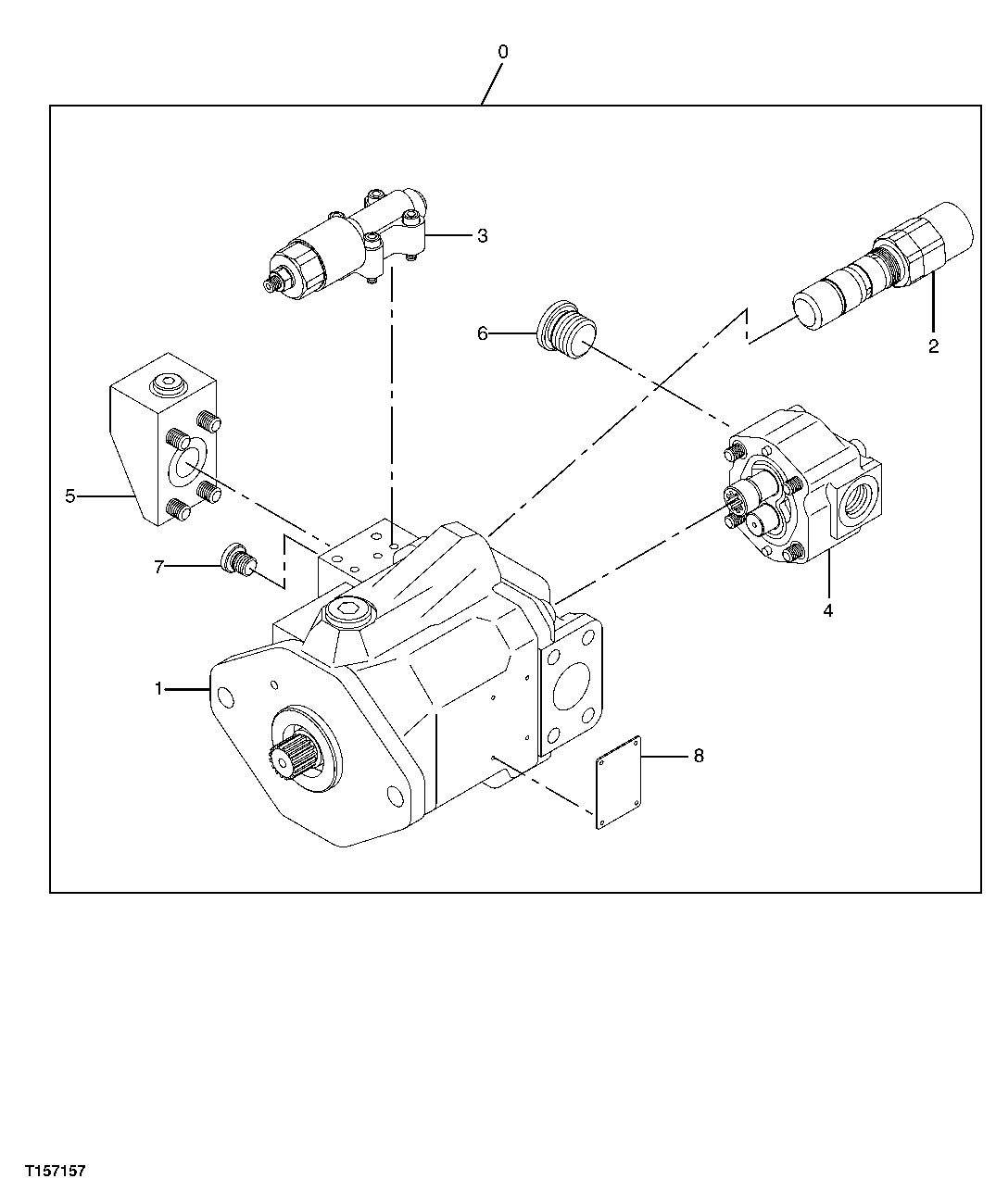 Схема запчастей John Deere 60C LC - 184 - HYDRAULIC PUMP FLOW REGULATING VALVES (PUMP 3) 3361 HYDRAULIC PUMP