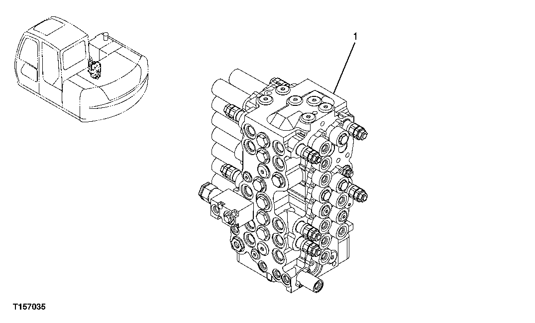 Схема запчастей John Deere 60C LC - 188 - CONTROL VALVE 3362 CONTROL AND LOAD HOLDING VALVES