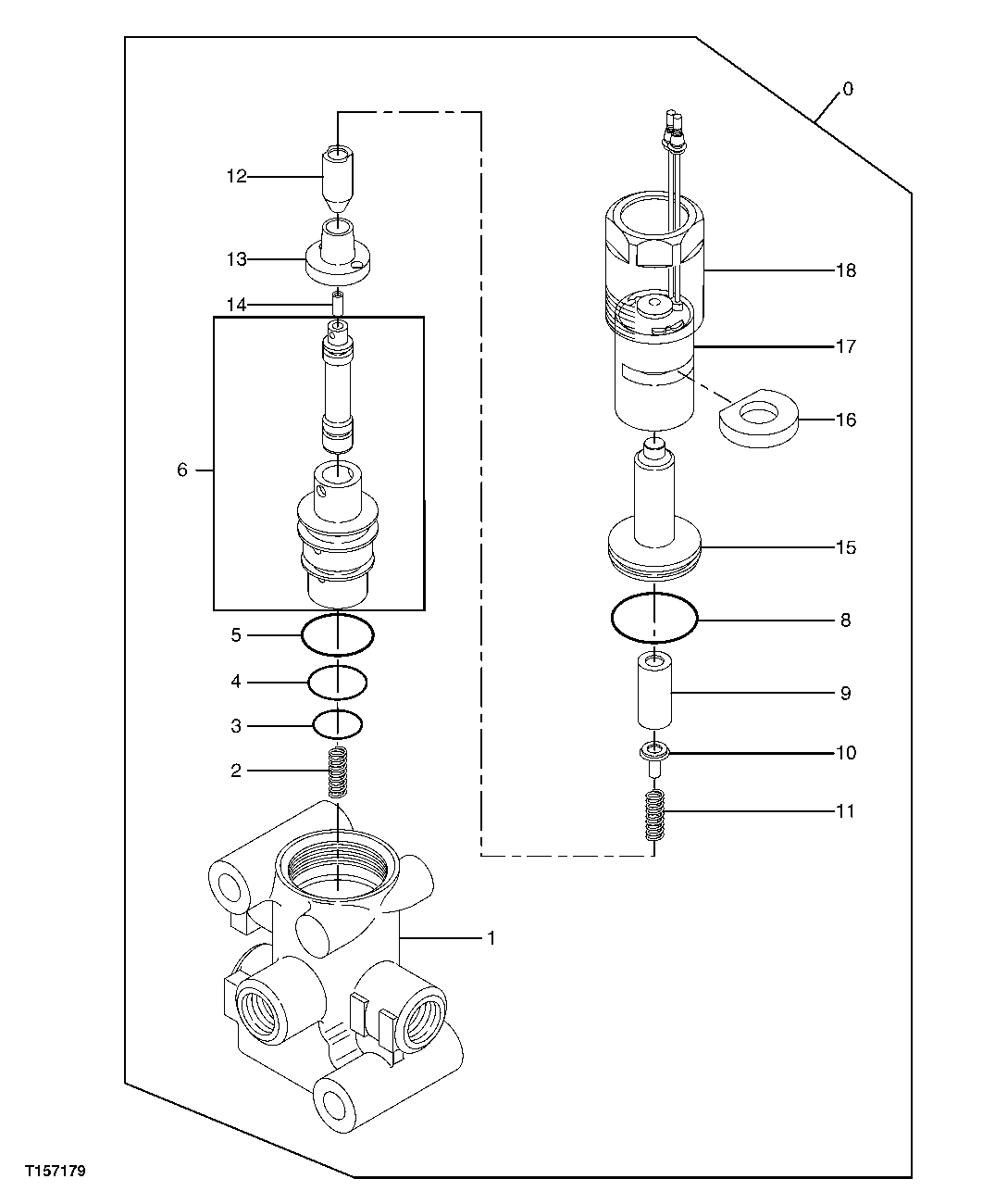 Схема запчастей John Deere 60C LC - 208 - SOLENOID VALVE 3362 CONTROL AND LOAD HOLDING VALVES