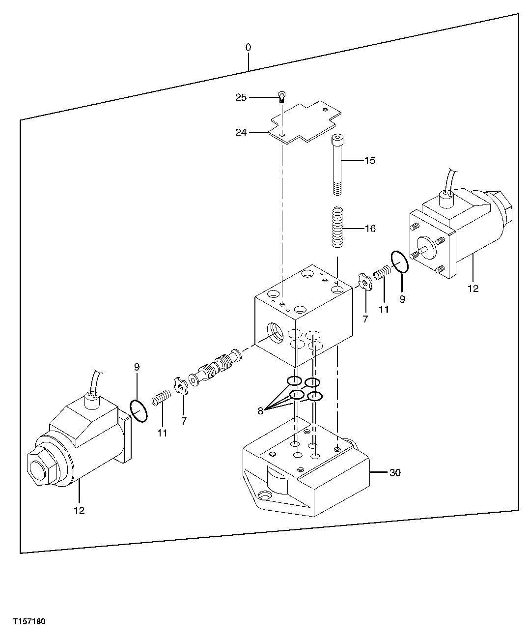 Схема запчастей John Deere 60C LC - 209 - Solenoid Valve 3362 CONTROL AND LOAD HOLDING VALVES