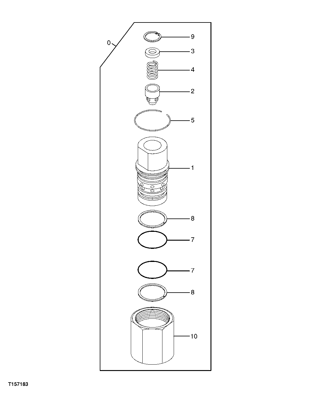 Схема запчастей John Deere 60C LC - 211 - SLOW-RETURN VALVE 3362 CONTROL AND LOAD HOLDING VALVES