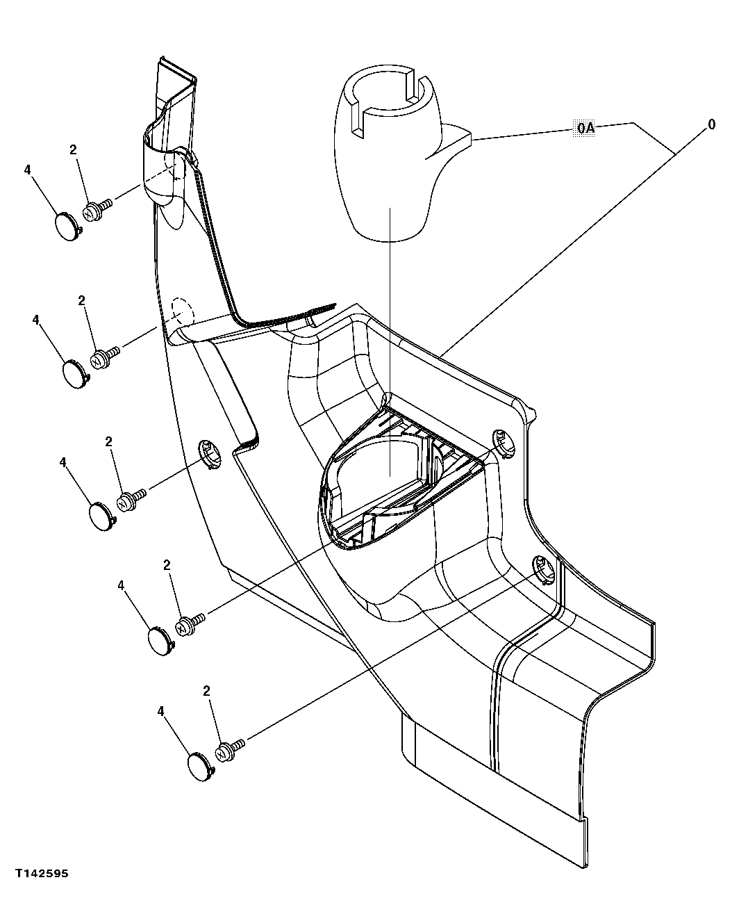 Схема запчастей John Deere 2054 - 106 - RIGHT COVER 1810 OPERATOR ENCLOSURE