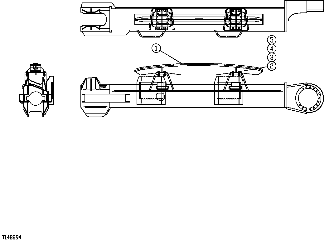 Схема запчастей John Deere 554 - 3 - TRACK CARRIER SLIDE 0130 TRACK SYSTEMS