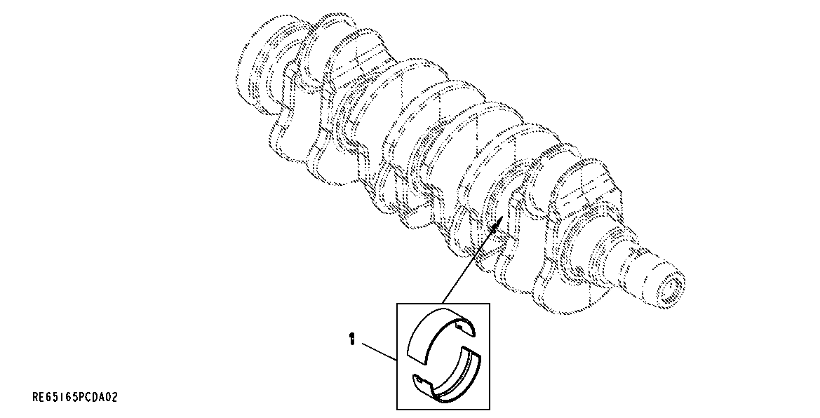 Схема запчастей John Deere 554 - 126 - 9901 BEARING KIT 0400B Engine 6068HT059-RE519692 6068HT059