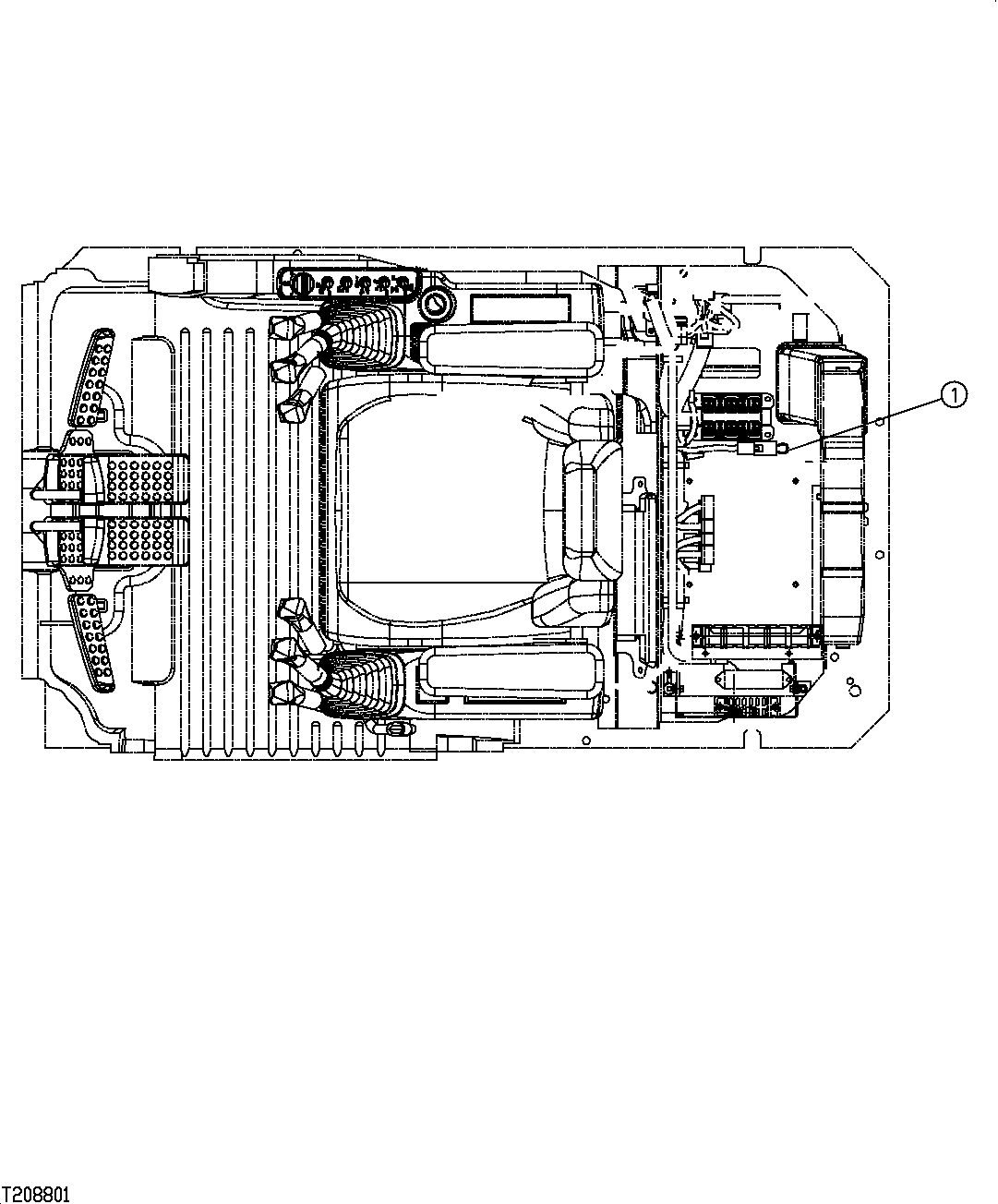 Схема запчастей John Deere 554 - 223 - CIRCUIT JUMPER WIRE HARNESS (SN 200270- ) 1672 ALTERNATOR