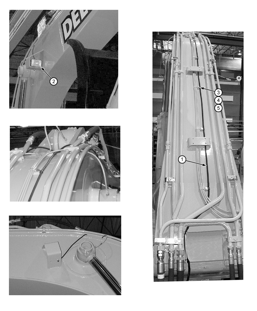 Схема запчастей John Deere 554 - 231 - EXCAVATOR BOOM WORK LIGHTS AND WIRING HARNESS 1673 VEHICLE LIGHTING SYSTEM