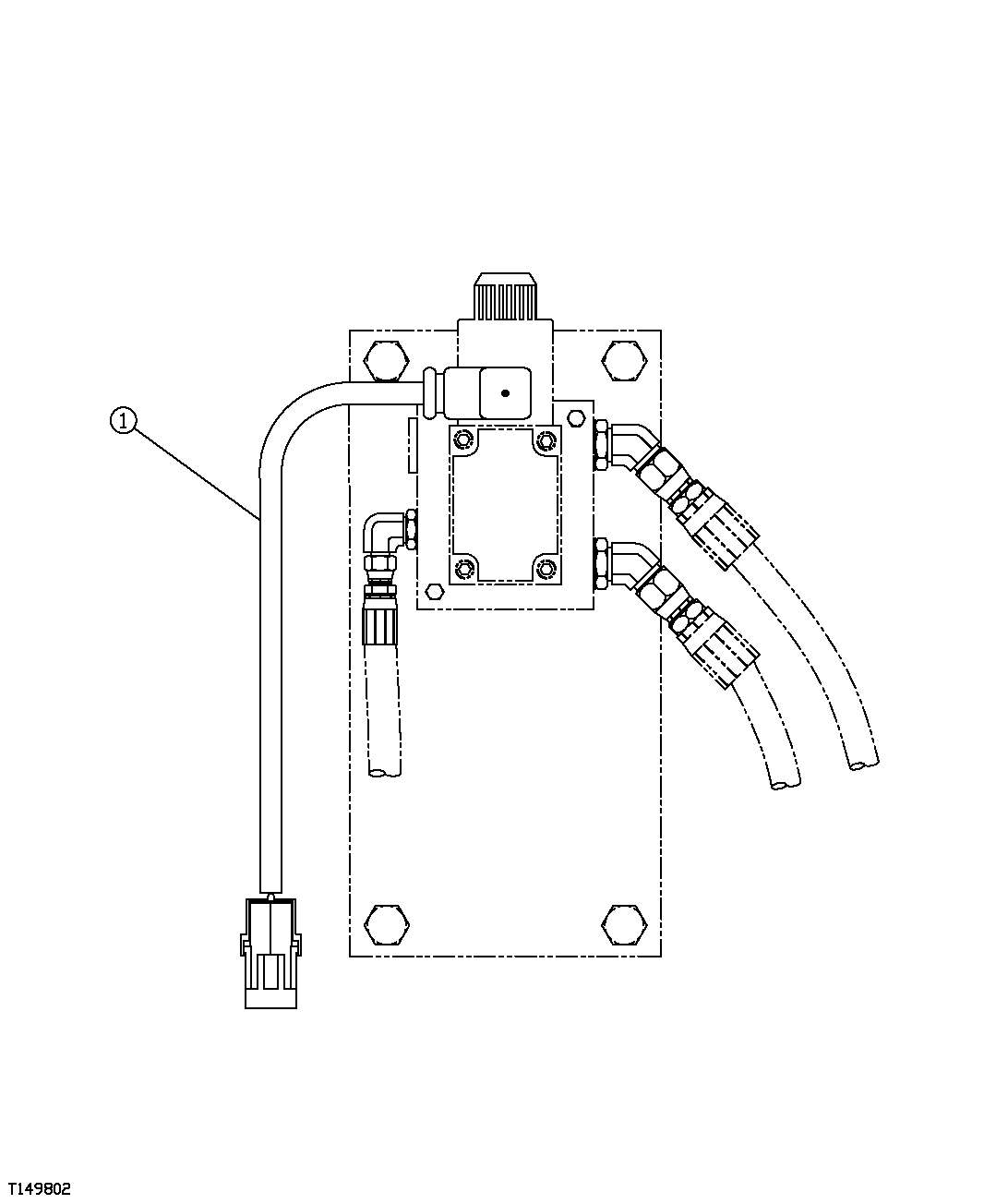 Схема запчастей John Deere 554 - 255 - SOLENOID CONTROL VALVE WIRING HARNESS (VALVE IN HEAD PLUMBING) 1674 WIRING HARNESS AND SWITCHES