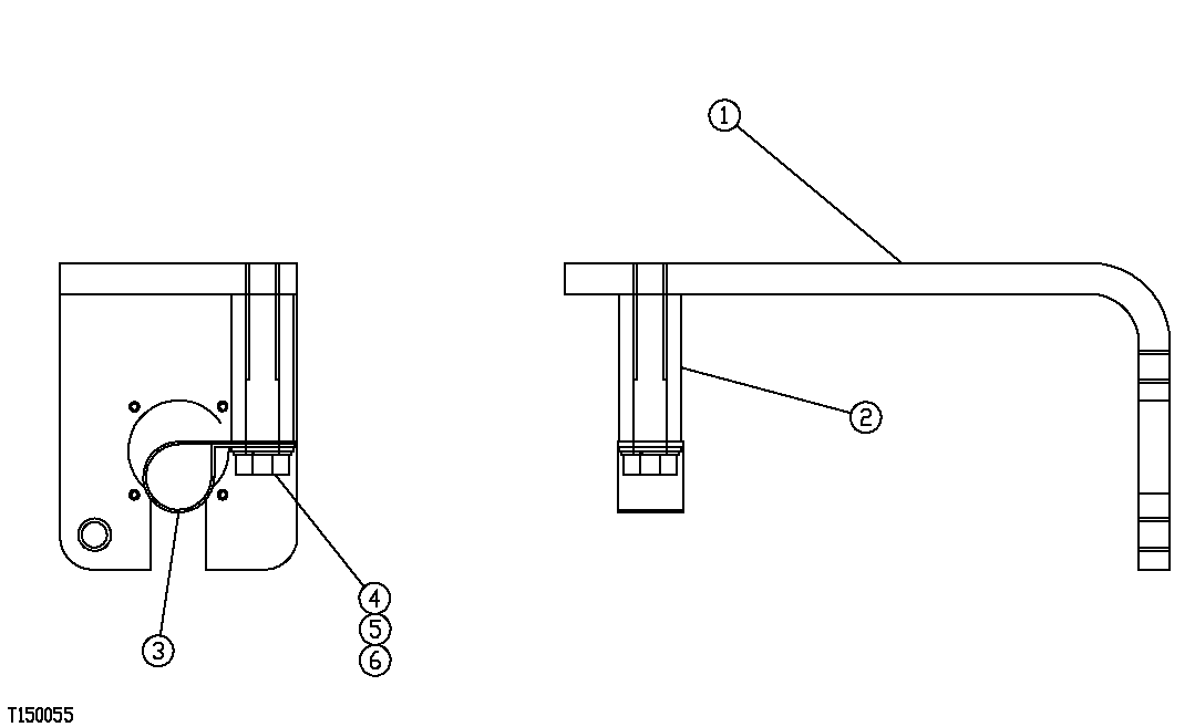 Схема запчастей John Deere 554 - 259 - VALVE IN HEAD WIRING HARNESS BRACKET (LOWER BOOM) 1674 WIRING HARNESS AND SWITCHES