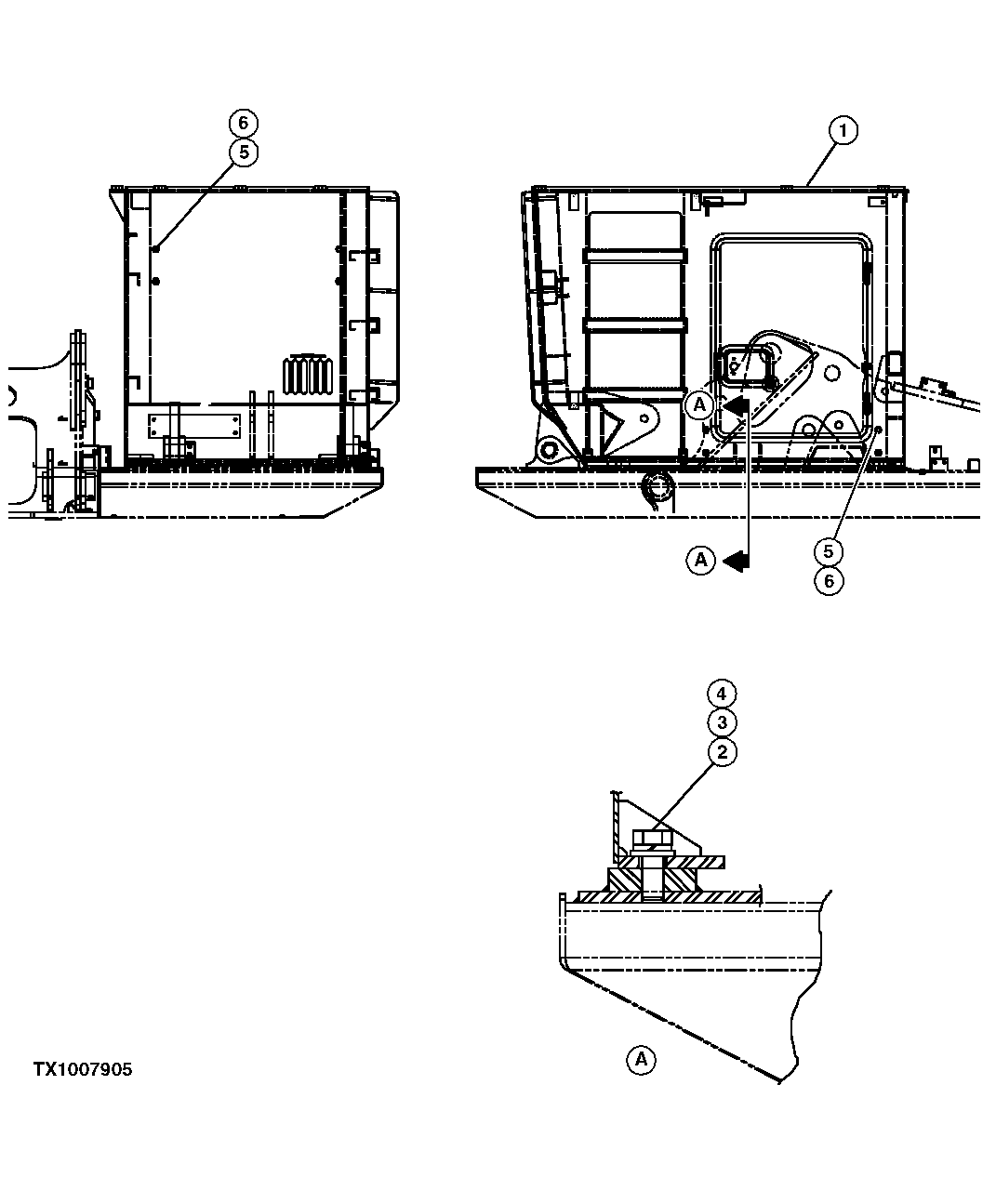 Схема запчастей John Deere 554 - 367 - SIDE ENTRY CAB 48 INCH RISER 1810B FORESTRY CAB