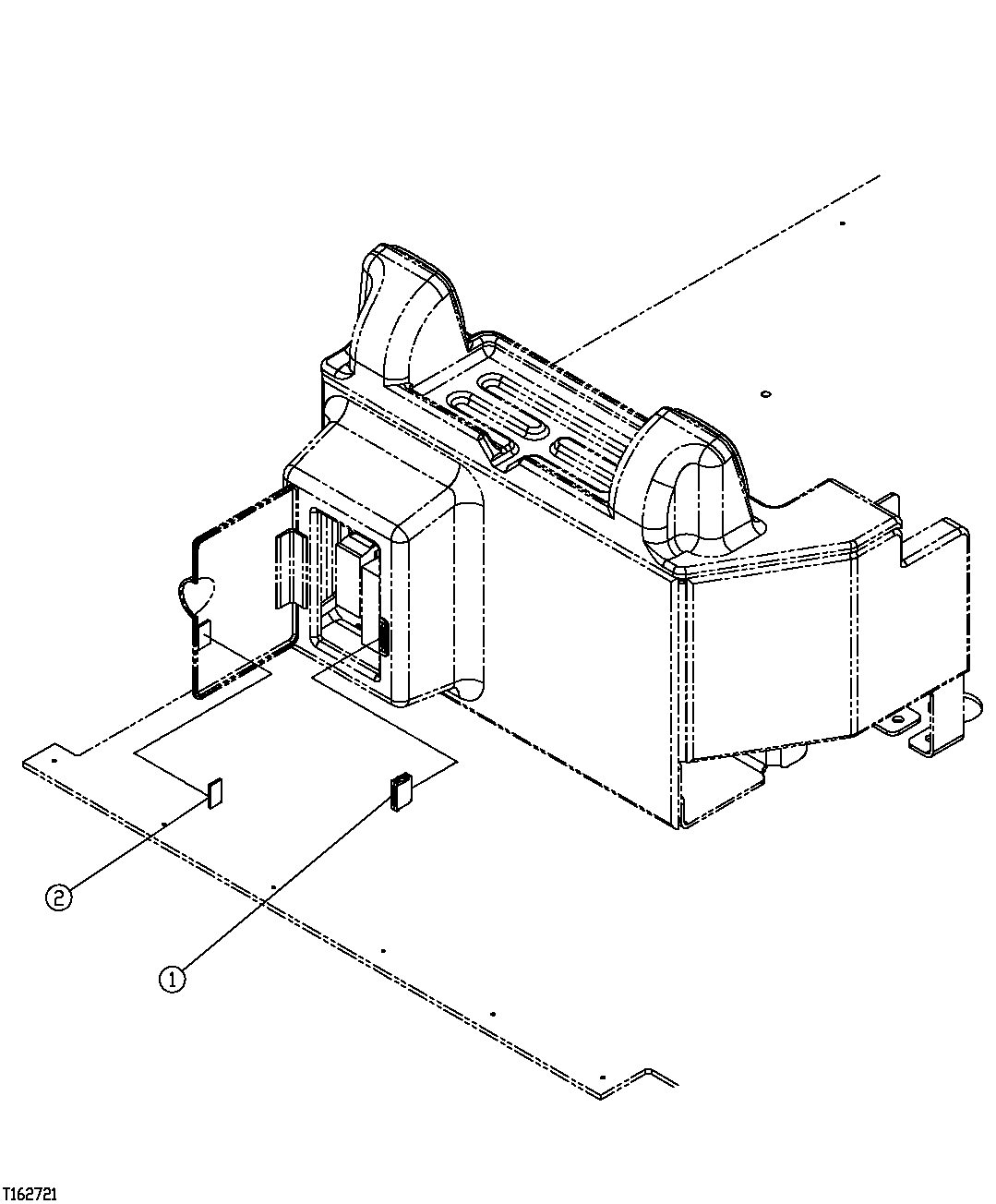 Схема запчастей John Deere 554 - 382 - REAR ENTRY CAB REAR TRAY MAGNETIC LATCH 1810C REAR ENTRY CAB