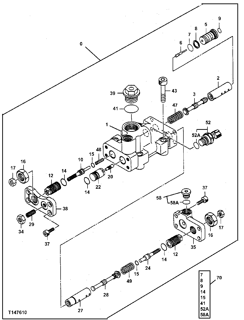 Схема запчастей John Deere 554 - 453 - HYDRAULIC PUMP RIGHT REGULATOR COMPONENTS 2160 VEHICLE HYDRAULICS