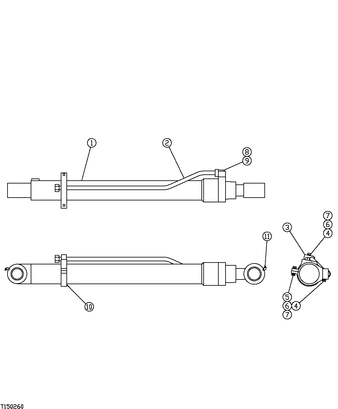 Схема запчастей John Deere 554 - 531 - VALVE IN HEAD TILT CYLINDER OIL LINES (SN -200015) 3360 HYDRAULIC SYSTEM