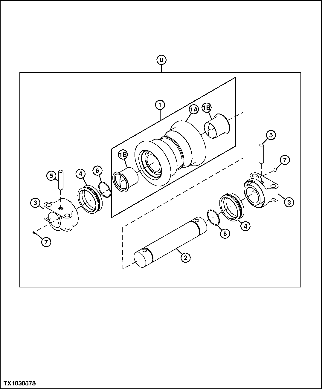 Схема запчастей John Deere 7C ZTS - 10 - Track Chain Roller Components 0133 ROLLERS