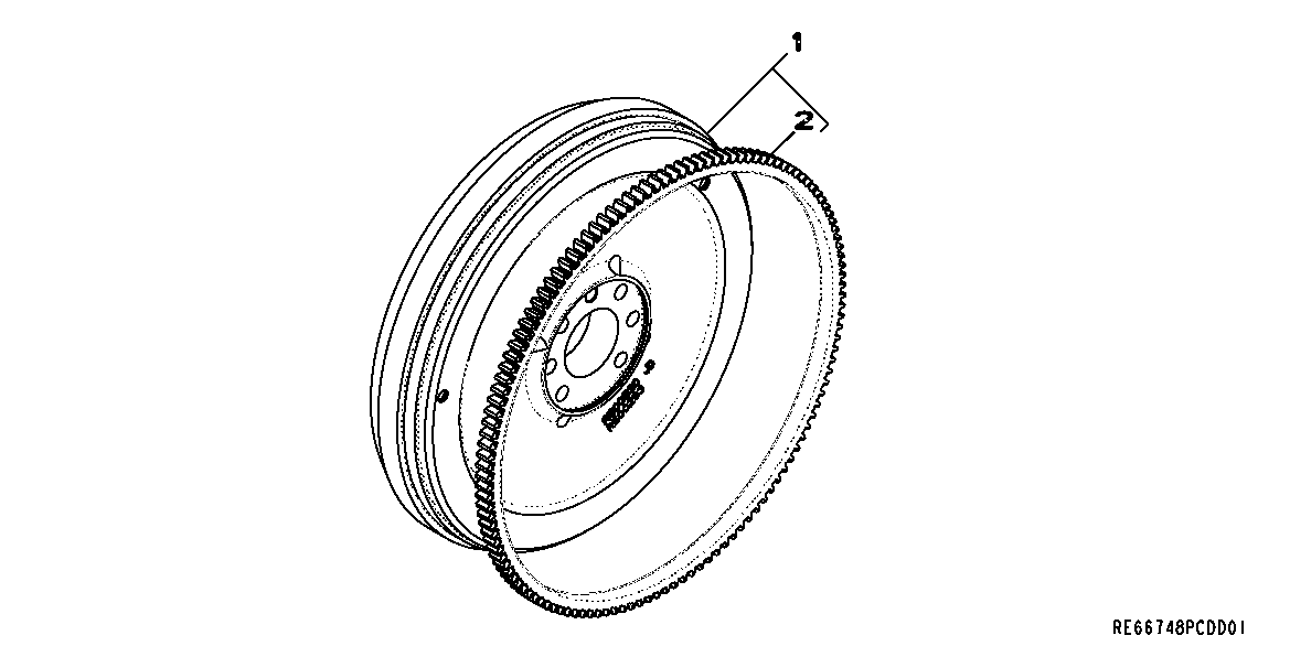 Схема запчастей John Deere 7C ZTS - 92 - 1517 FLYWHEEL 0400B 270C LC EXCAVATOR 6068HT055-RE507964 6068HT055