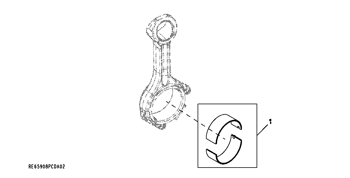 Схема запчастей John Deere 7C ZTS - 208 - 9901 Connecting Rod Bearing Kit 0400C Engine 6068HT065-RE528044 6068HT065