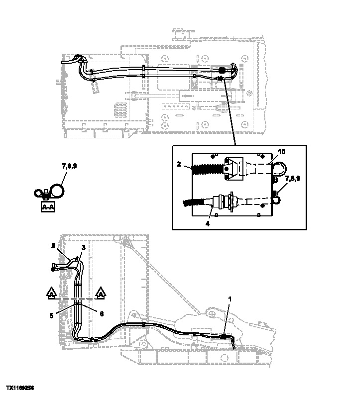 Схема запчастей John Deere 7C ZTS - 299 - SIDE ENTRY CAB WIRING HARNESS EXTENSION WITH 48 INCH RISER 1674B SIDE ENTRY CAB WIRING HARNESS AND SWITCHES