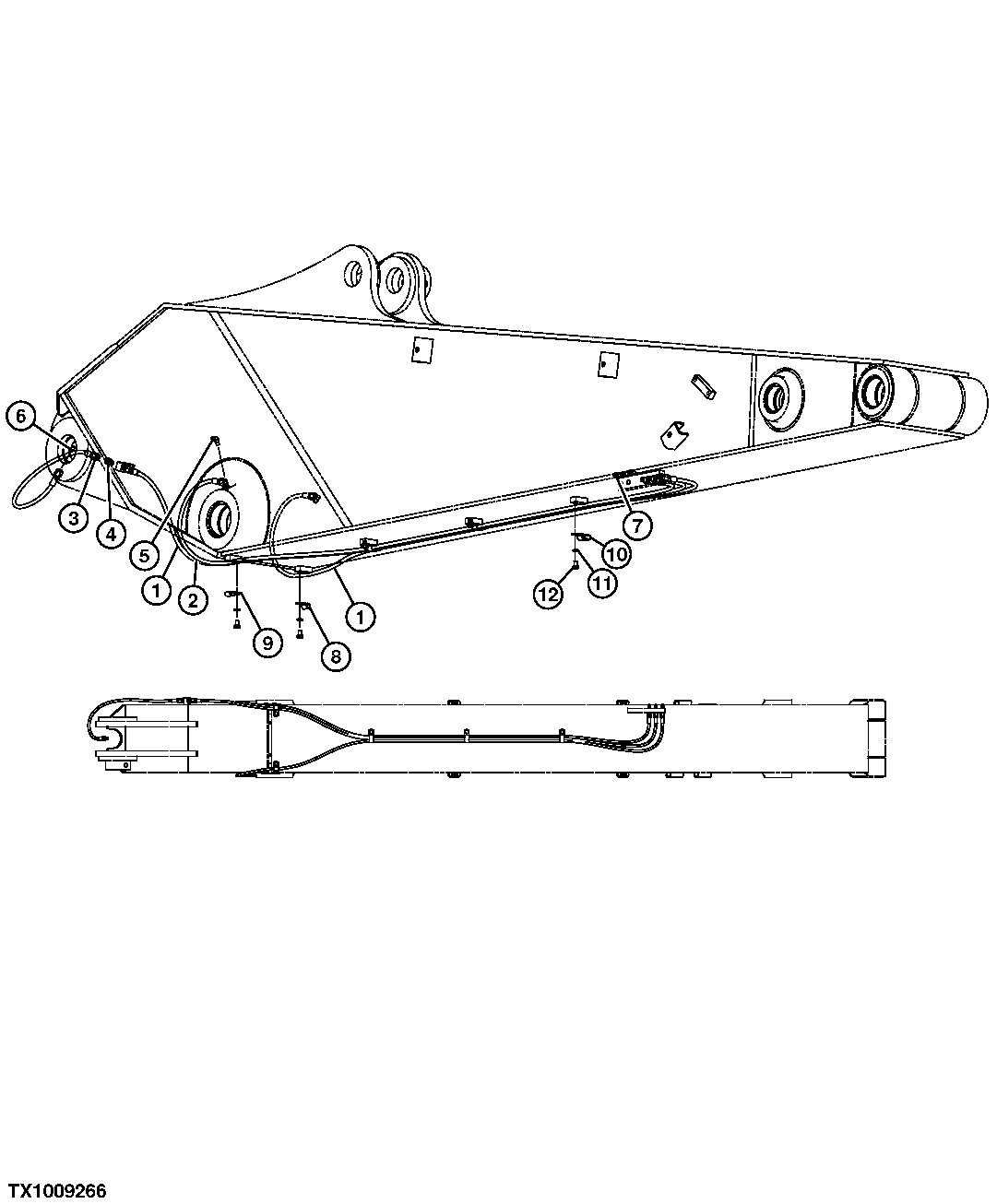 Схема запчастей John Deere 7C ZTS - 549 - ARM LINES (PROCESSOR CONFIGURATION) (SN 200183-) 3360 HYDRAULIC SYSTEM