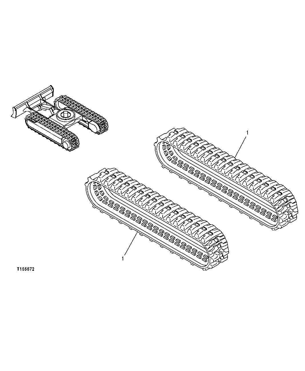 Схема запчастей John Deere 5C ZTS - 4 - Rubber Track 0130 Track Systems