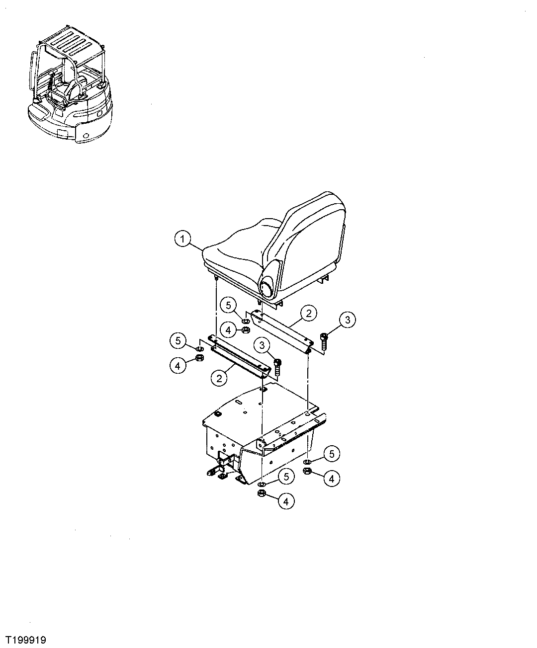 Схема запчастей John Deere 5C ZTS - 85 - Suspension Seat 1821 Seat And Seat Belts