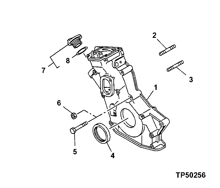 Схема запчастей John Deere 0C ZTS - 21 - Timing Gear Cover 0402 Camshaft And Valve Actuating Means