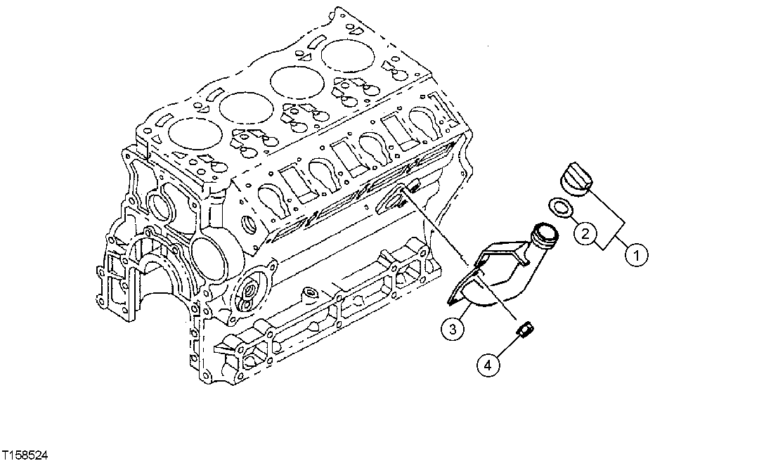 Схема запчастей John Deere 554 - 32 - ENGINE OIL FILL 0407 Engine Oiling System