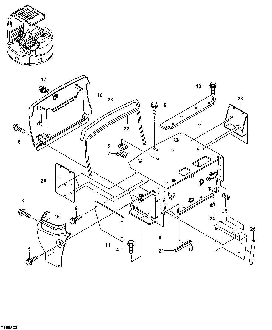 Схема запчастей John Deere 554 - 89 - Seat Base 1821 SEAT AND SEAT BELT