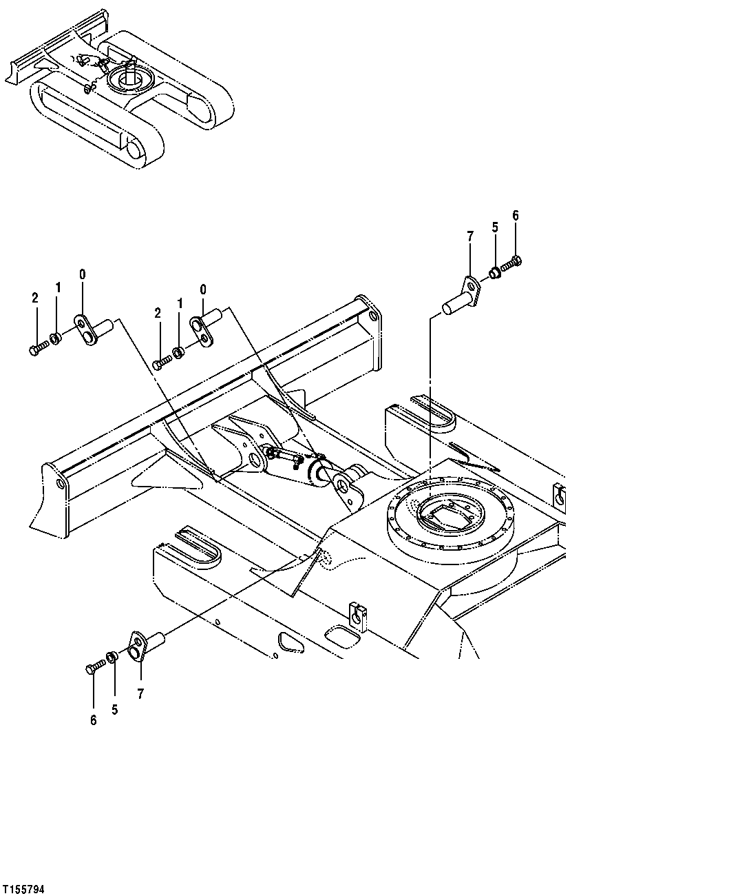 Схема запчастей John Deere 554 - 112 - Blade Support 3201 Blade