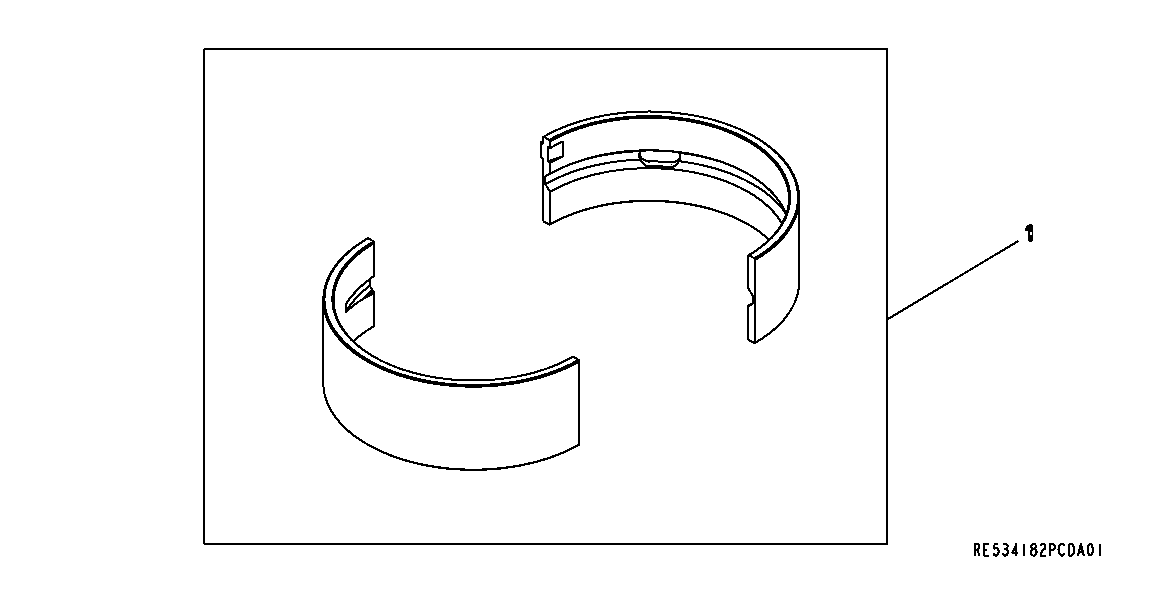 Схема запчастей John Deere 35C RTS - 92 - 9901 MAIN BEARING 0400A 6081HT002 6081HT002 6081HT002