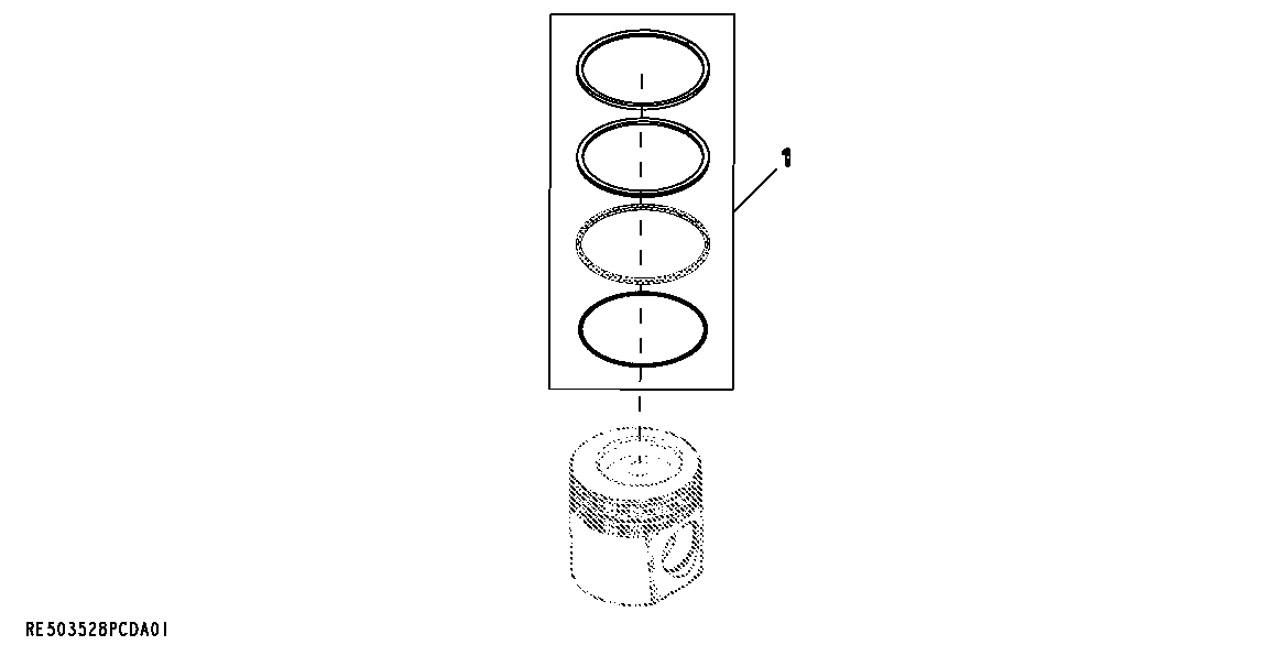 Схема запчастей John Deere 35C RTS - 160 - 9902 (PISTON RING KIT) 0400B 6081HT008 6081HT008-RE527869 6081HT008