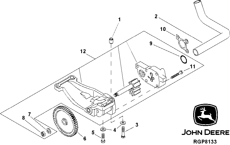 Схема запчастей John Deere 35C RTS - 109 - OIL PUMP 0400B 6081HT008 6081HT008-RE527869 6081HT008