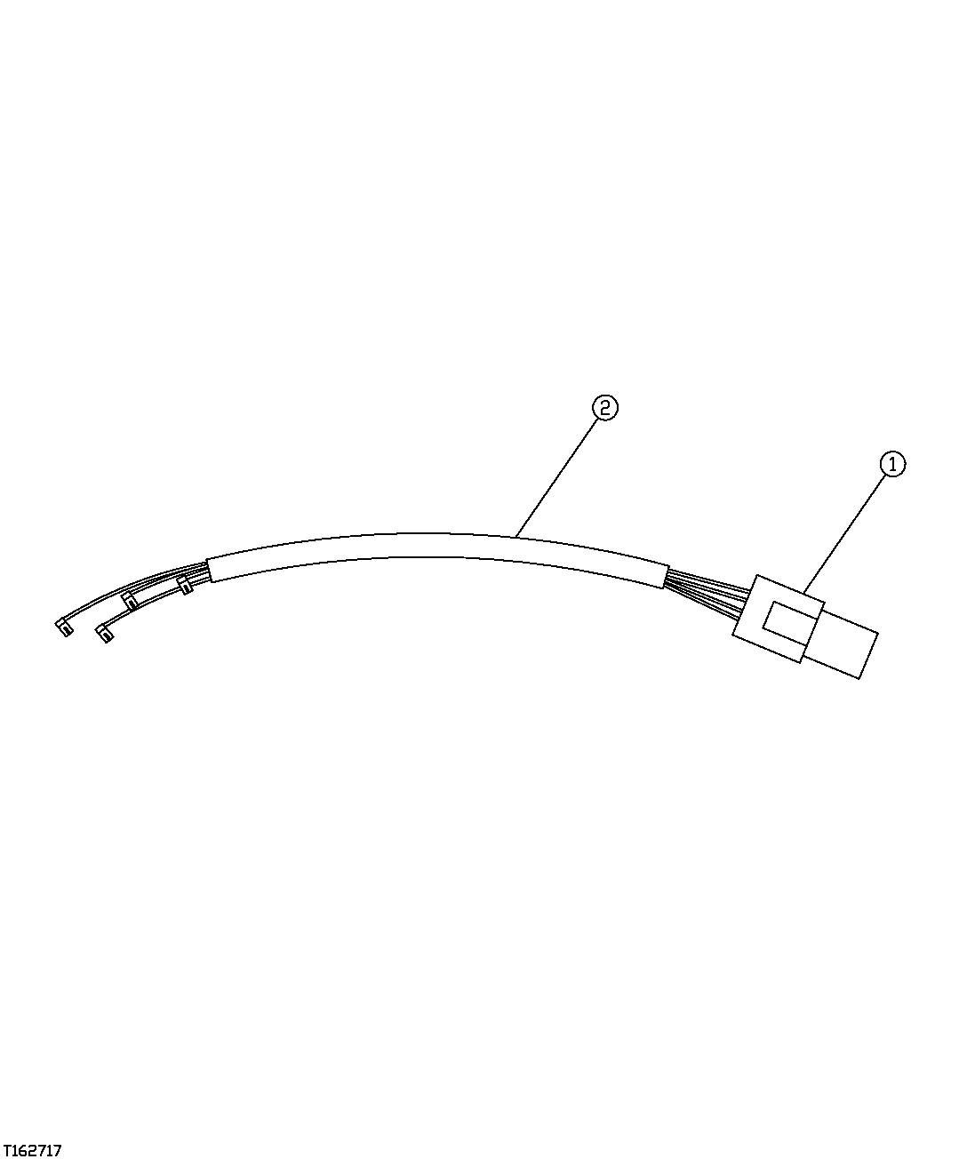 Схема запчастей John Deere 35C RTS - 230 - VALVE IN HEAD CONTROL LEVER WIRING HARNESS 1674 WIRING HARNESS AND SWITCHES