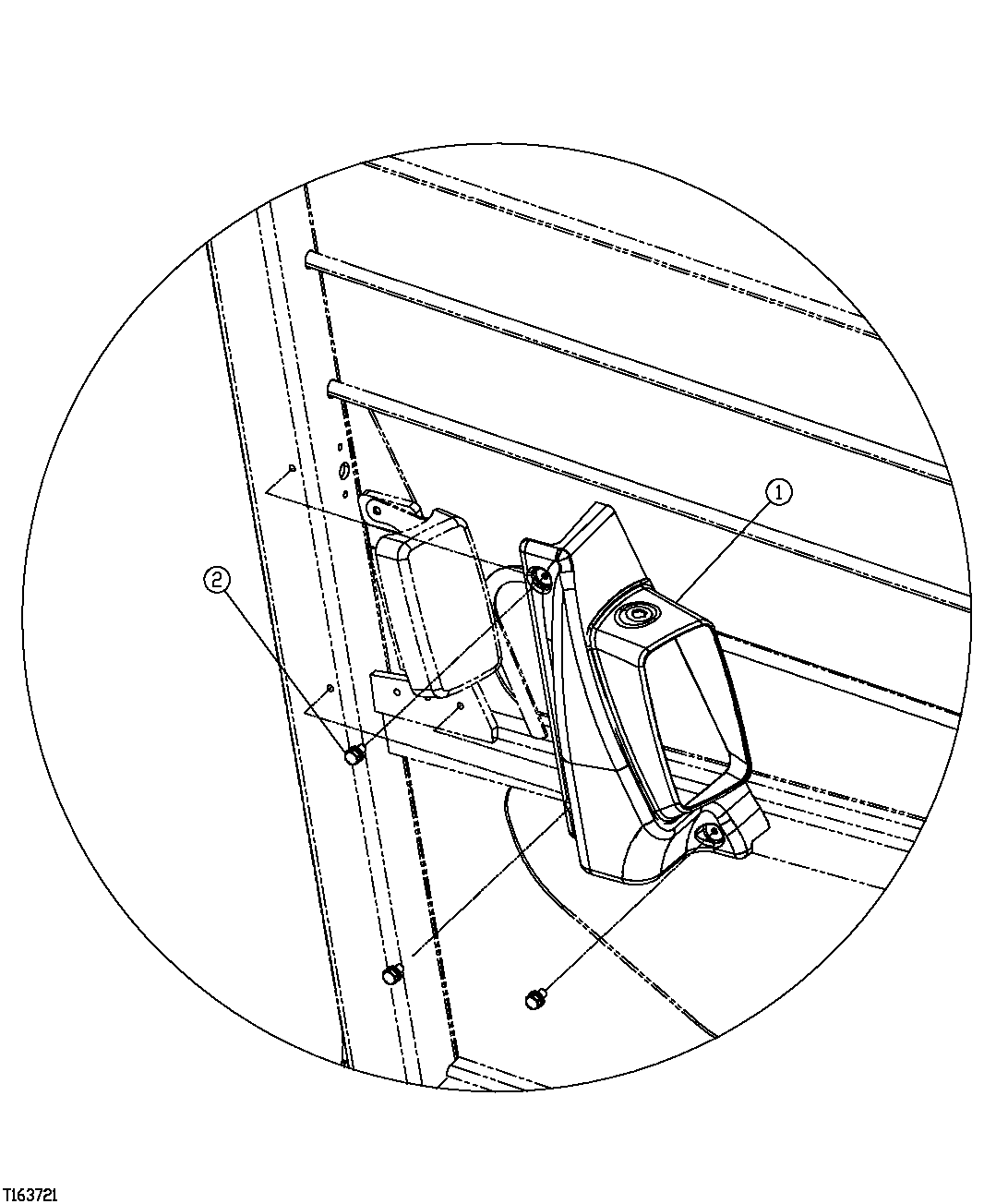 Схема запчастей John Deere 35C RTS - 315 - SIDE ENTRY CAB MONITOR COVER 1810B SIDE ENTRY CAB