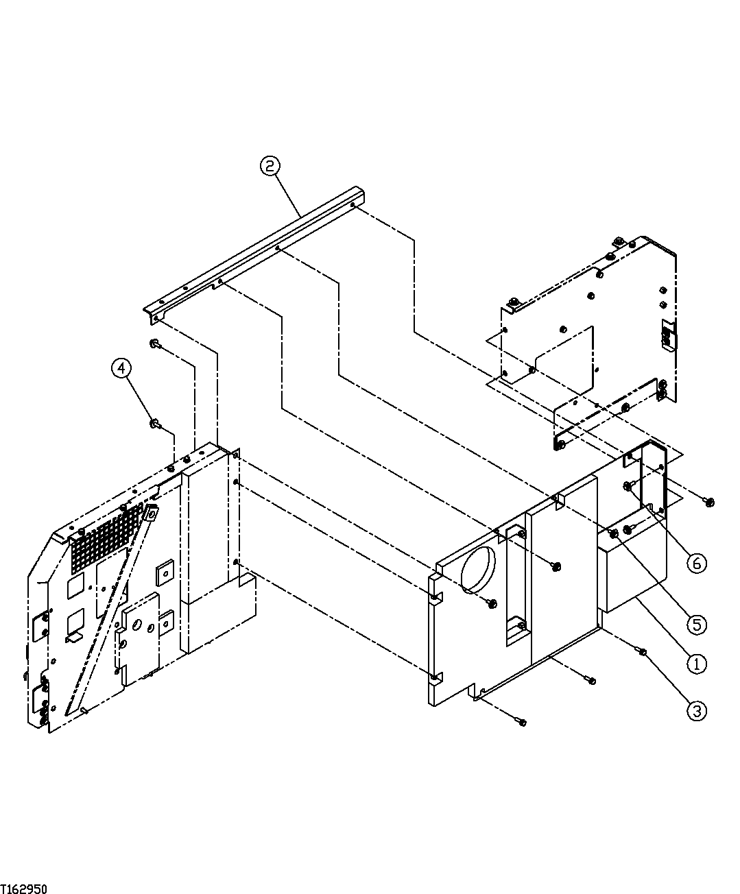 Схема запчастей John Deere 35C RTS - 405 - ENGINE COMPARTMENT PANEL 1910 HOOD OR ENGINE ENCLOSURE