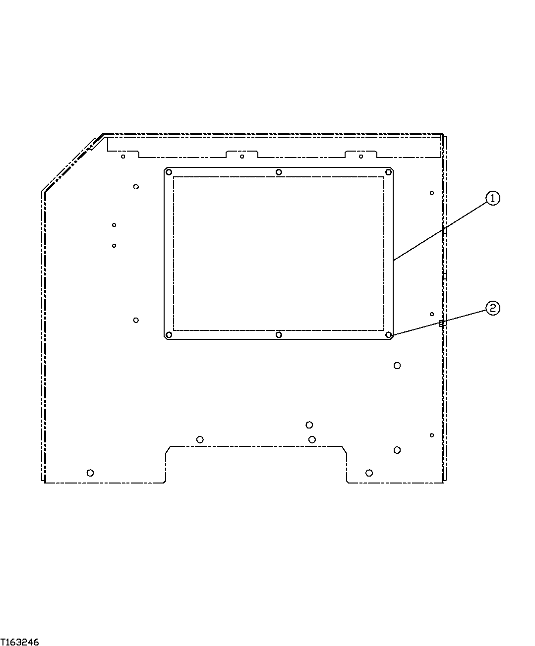 Схема запчастей John Deere 35C RTS - 425 - AIR CONDITIONER POWERED CONDENSER MOUNTING PLATE 1910 HOOD OR ENGINE ENCLOSURE