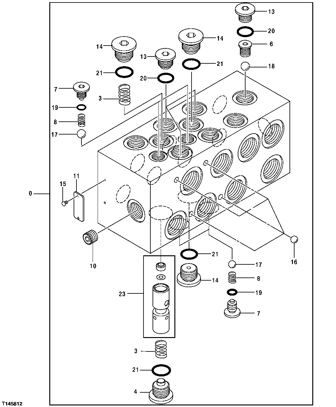 Схема запчастей John Deere 35C RTS - 510 - FLOW REGULATOR VALVE 3360 HYDRAULIC SYSTEM