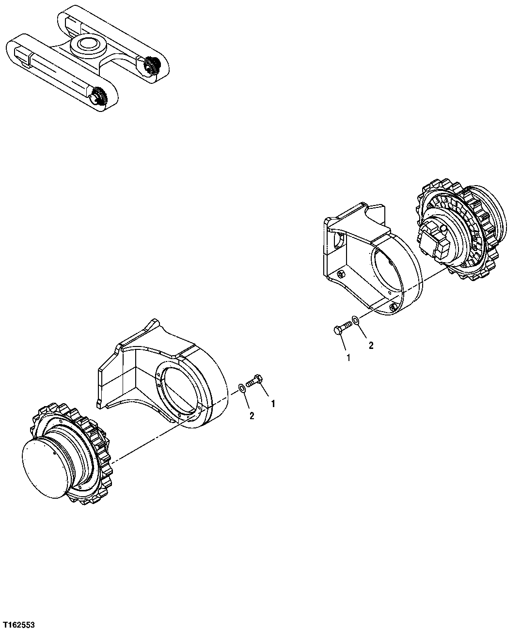 Схема запчастей John Deere 25CLC RTS - 13 - PROPEL MOTOR MOUNTING 0267 HYDRAULIC DRIVE MOTOR