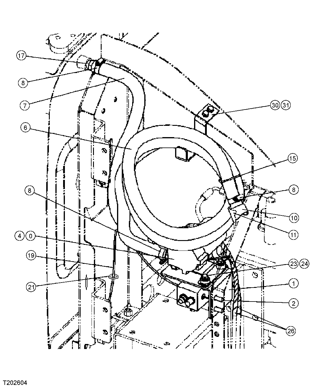 Схема запчастей John Deere 25CLC RTS - 41 - PRIMARY FUEL TRANSFER PUMP 0421 FUEL TRANSFER PUMP