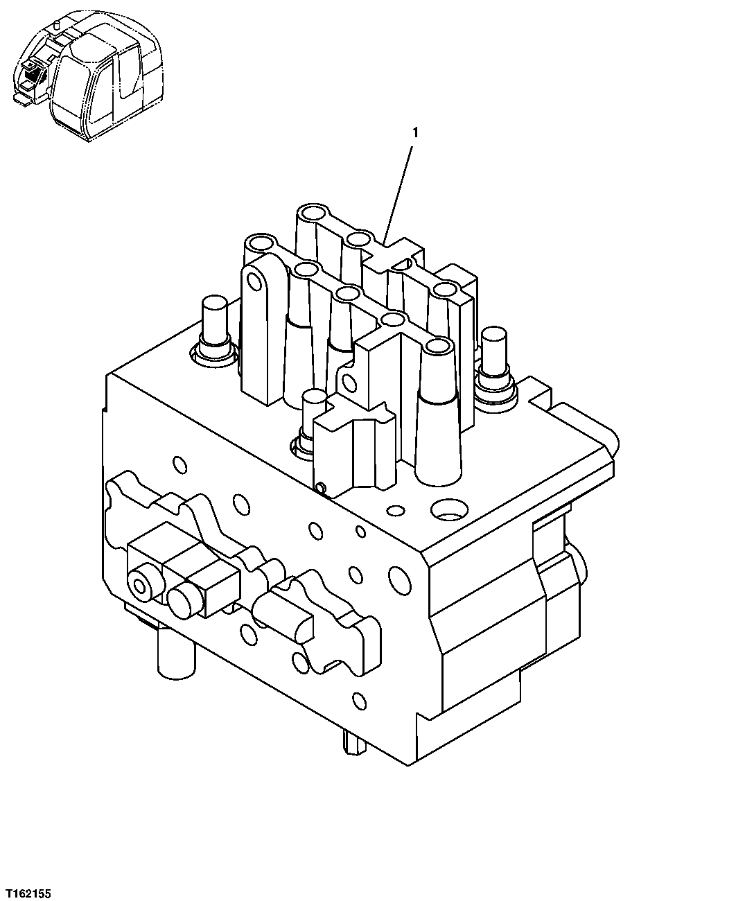 Схема запчастей John Deere 25CLC RTS - 194 - CONTROL VALVE 3362 CONTROL & LOAD HOLDING VALVES