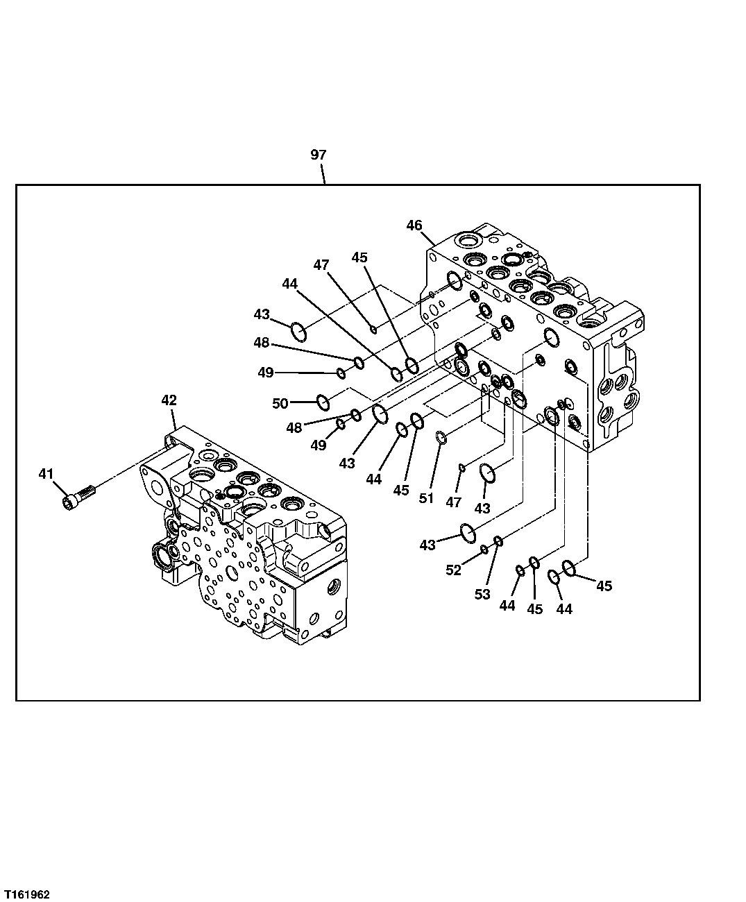 Схема запчастей John Deere 25CLC RTS - 204 - CONTROL VALVE (MANIFOLD) 3362 CONTROL & LOAD HOLDING VALVES