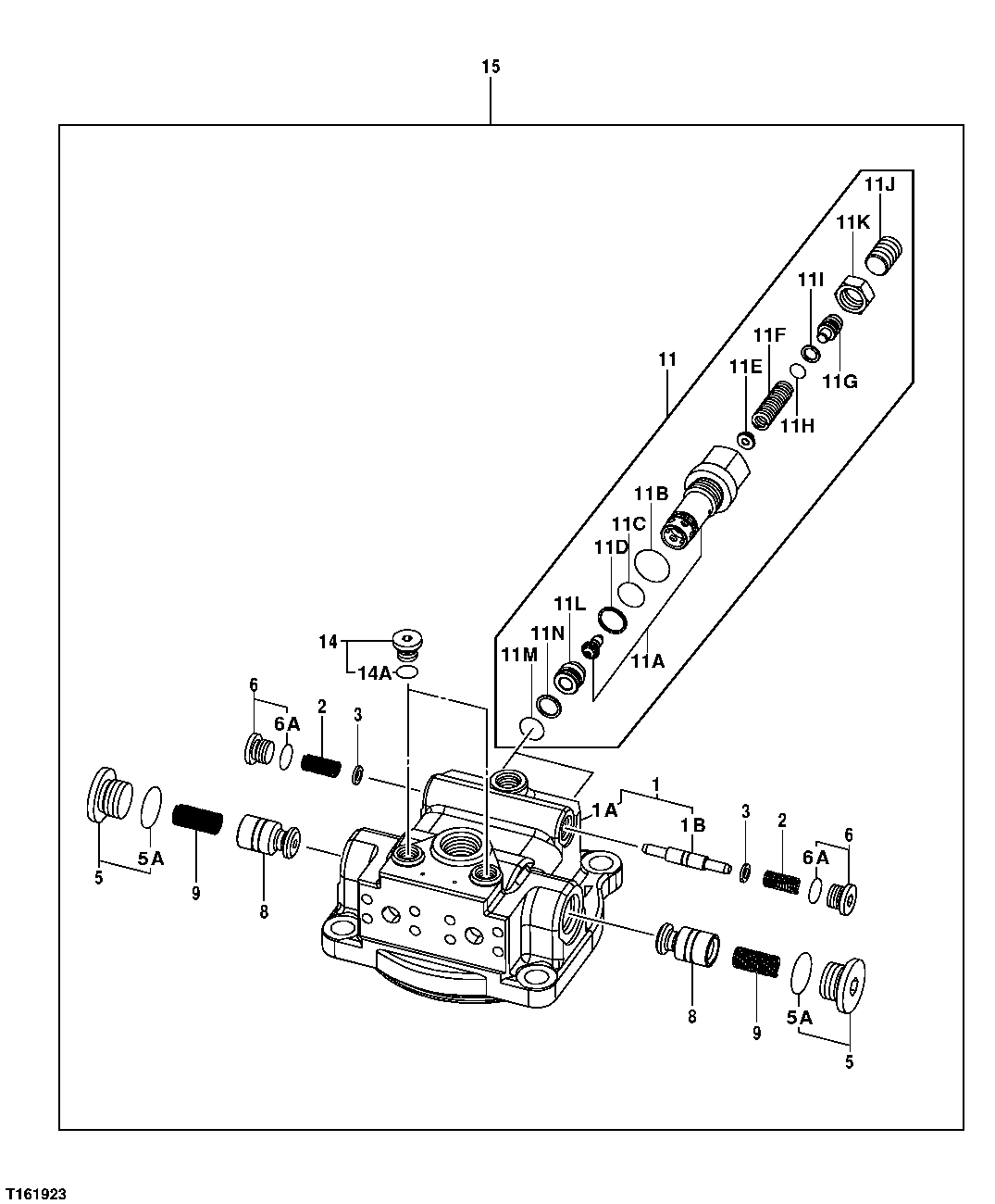 Схема запчастей John Deere 25CLC RTS - 205 - BRAKE VALVE (SWING) 3362 CONTROL & LOAD HOLDING VALVES