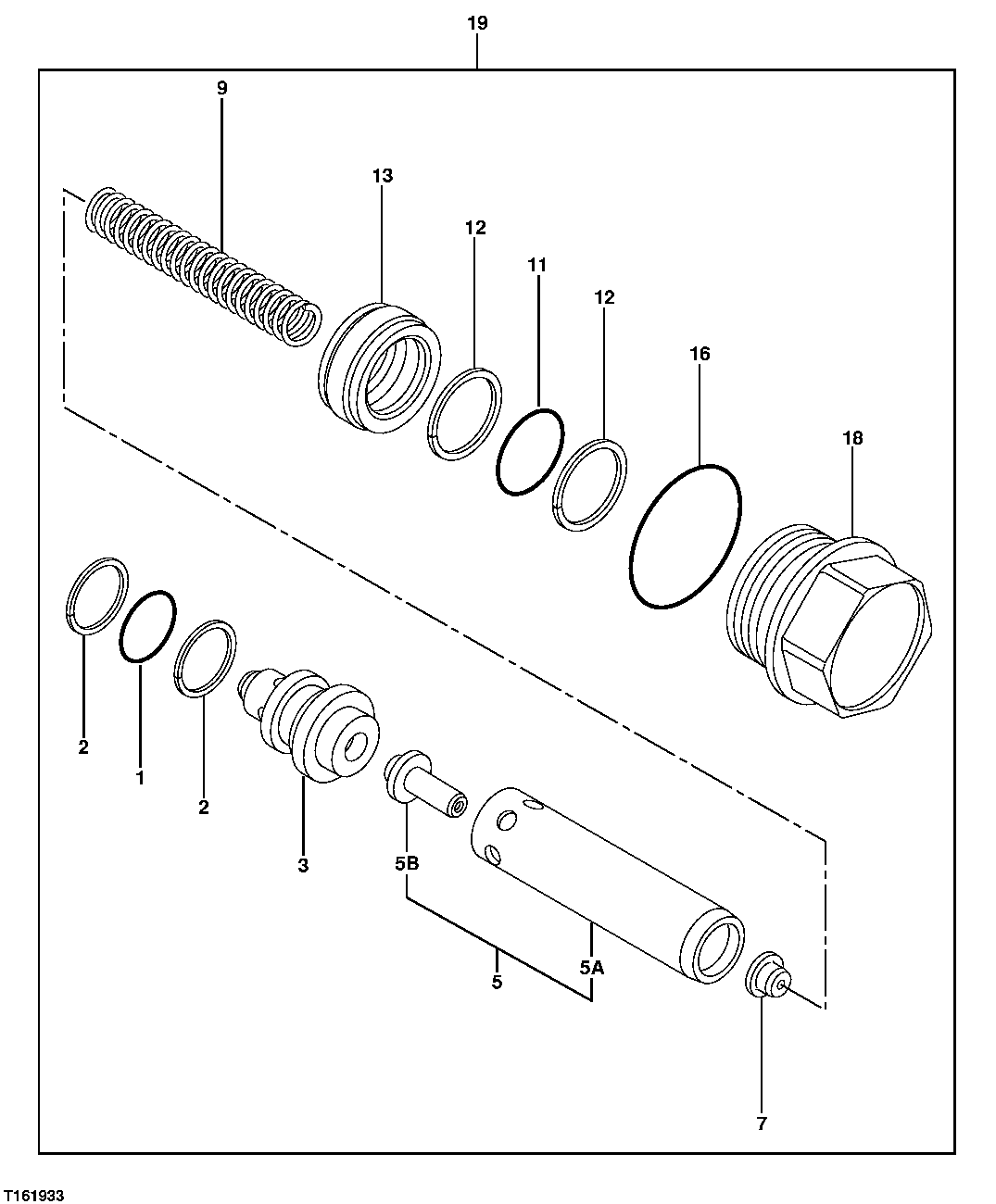 Схема запчастей John Deere 25CLC RTS - 207 - Relief Valve 3362 CONTROL & LOAD HOLDING VALVES