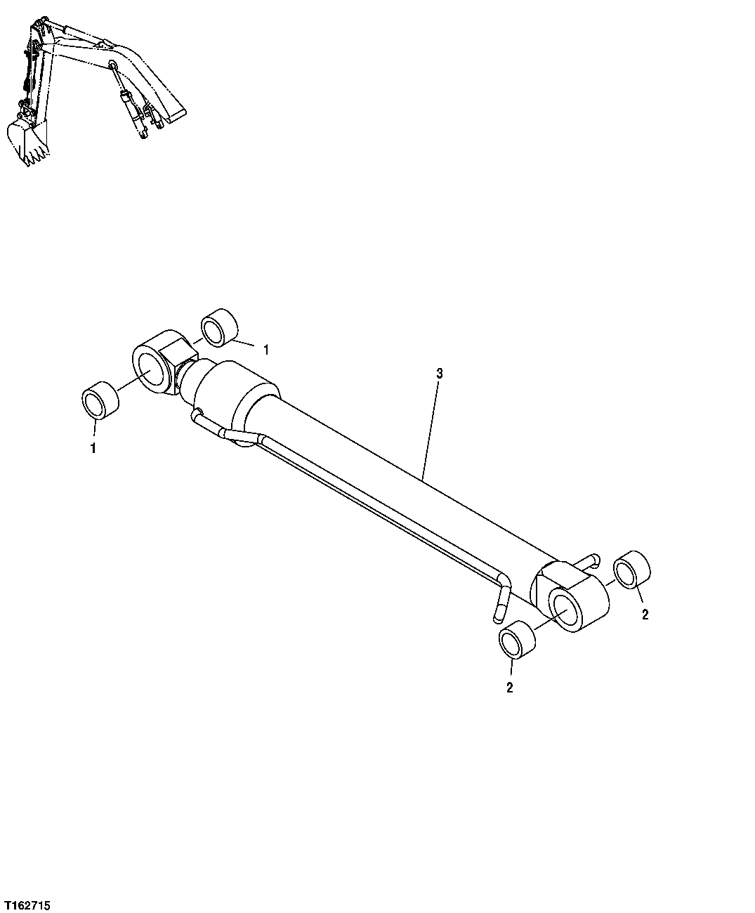 Схема запчастей John Deere 25CLC RTS - 254 - BUCKET CYLINDER 3365 HYDRAULIC CYLINDERS